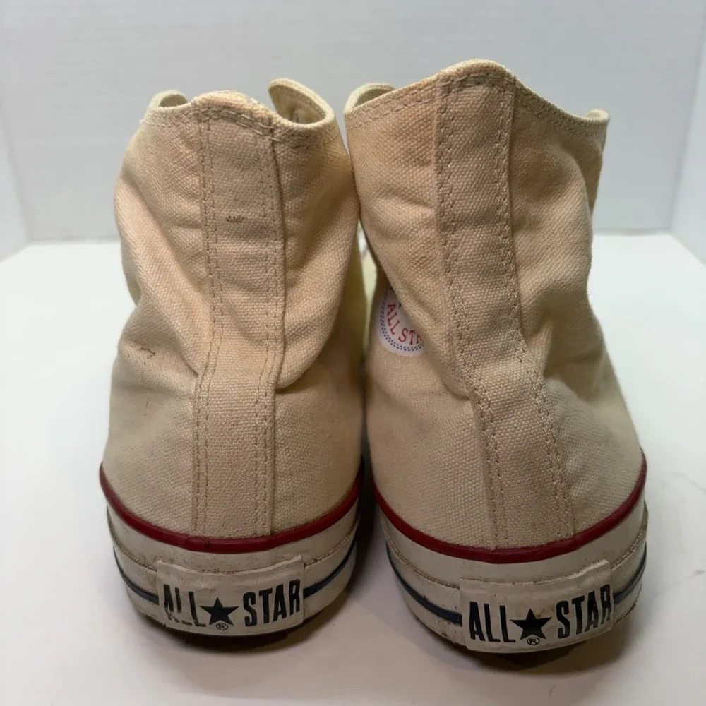 Vintage Converse Mens 10 Wo 12 White Faded Y2K Lace Grunge High Top Chuck Taylor - Picture 10 of 11